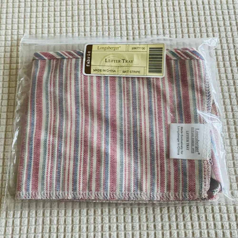 Longaberger Letter Tray Liner in Market Stripe